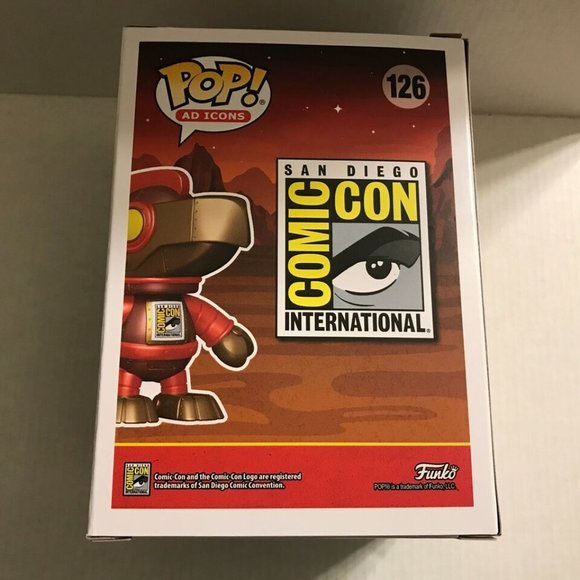 NEW 2021 SDCC Exclusive Red Robot Toucon Pop Figure #126 - Picture 5 of 8